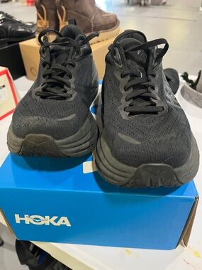 Hoka Black Mesh Running Shoes